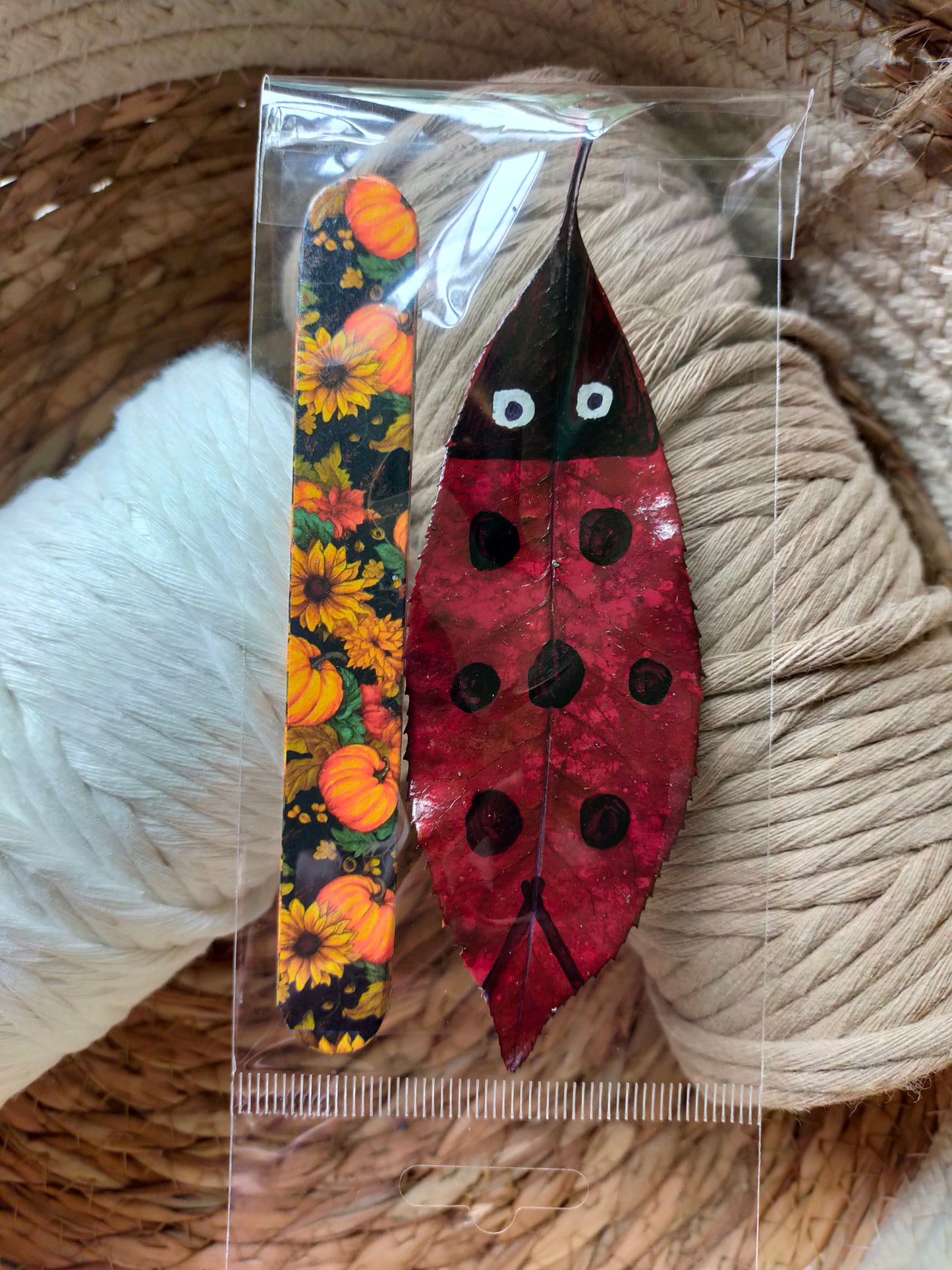 Segnalibro con coccinella portafortuna