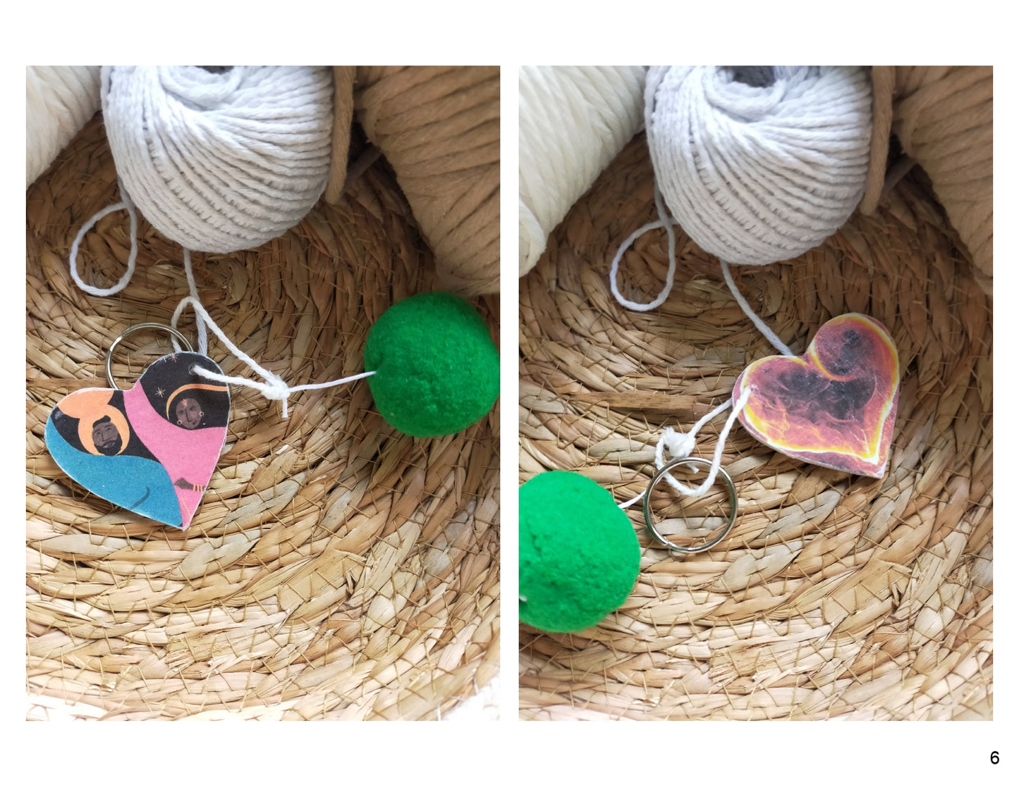 Portachiavi con pallina a forma di cuore
