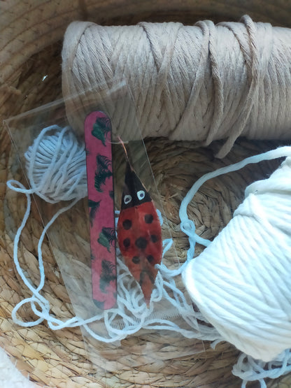Segnalibro con coccinella portafortuna