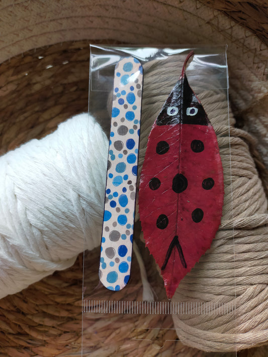 Segnalibro con coccinella portafortuna